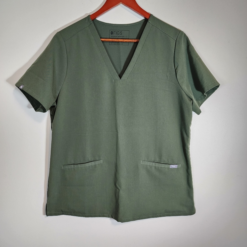 Figs Green Scrubs Top & Pants